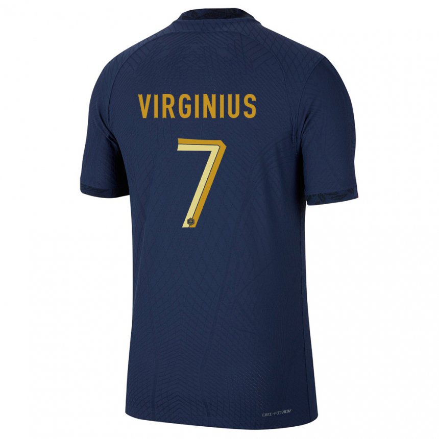 Hombre Camiseta Francia Alan Virginius #7 Azul Marino 1ª Equipación 22-24 La Camisa