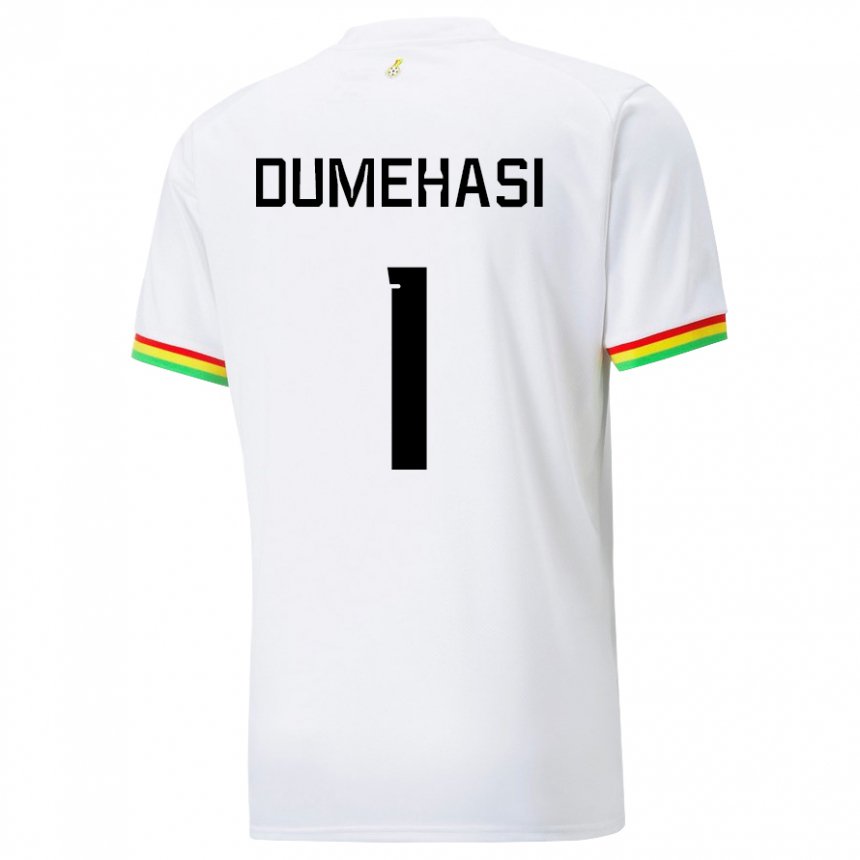 Hombre Camiseta Ghana Fafali Dumehasi #1 Blanco 1ª Equipación 22-24 La Camisa