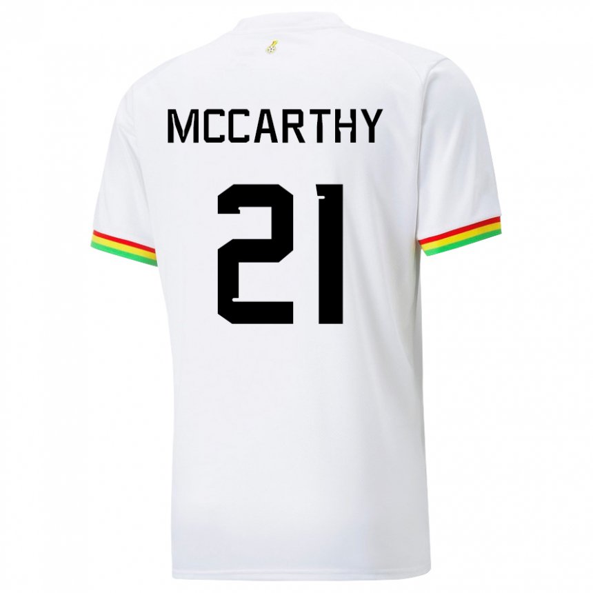 Hombre Camiseta Ghana Kerrie Mccarthy #21 Blanco 1ª Equipación 22-24 La Camisa