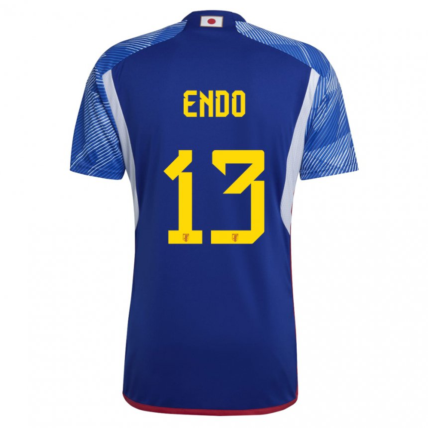 Hombre Camiseta Japón Jun Endo #13 Azul Real 1ª Equipación 22-24 La Camisa