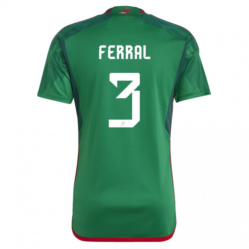 Hombre Camiseta México Cristina Ferral #3 Verde 1ª Equipación 22-24 La Camisa