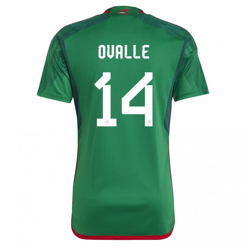 Hombre Camiseta México Jacqueline Ovalle #14 Verde 1ª Equipación 22-24 La Camisa