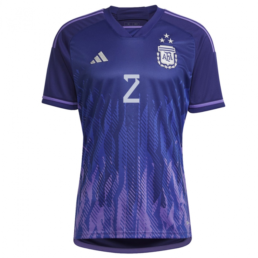 Hombre Camiseta Argentina Luana Munoz #2 Morado 2ª Equipación 22-24 La Camisa