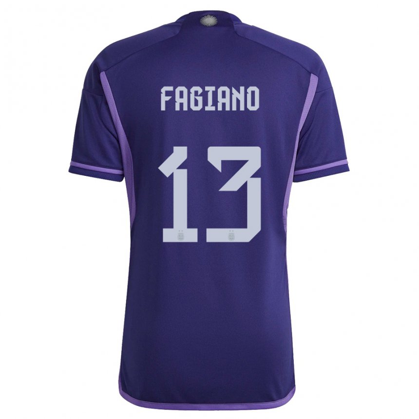 Hombre Camiseta Argentina Paloma Fagiano #13 Morado 2ª Equipación 22-24 La Camisa