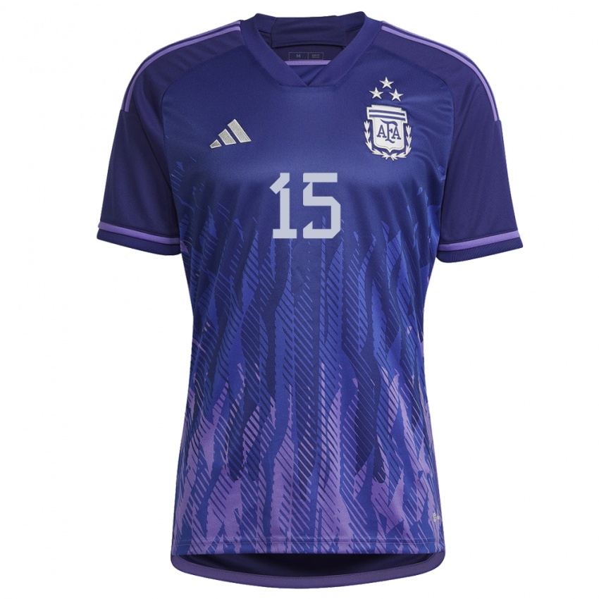 Hombre Camiseta Argentina Florencia Bonsegundo #15 Morado 2ª Equipación 22-24 La Camisa