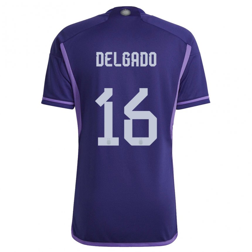 Hombre Camiseta Argentina Marina Delgado #16 Morado 2ª Equipación 22-24 La Camisa