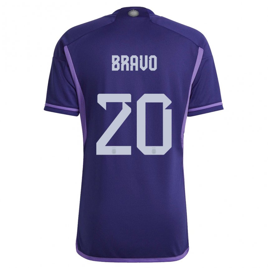 Hombre Camiseta Argentina Ruth Bravo #20 Morado 2ª Equipación 22-24 La Camisa