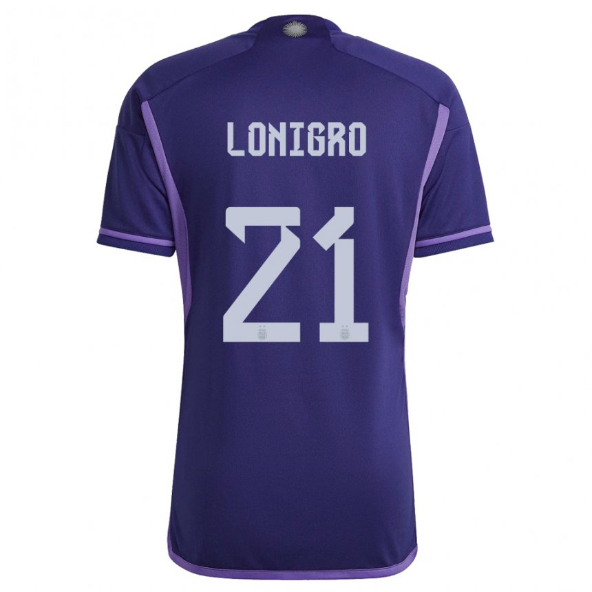 Hombre Camiseta Argentina Erica Lonigro #21 Morado 2ª Equipación 22-24 La Camisa