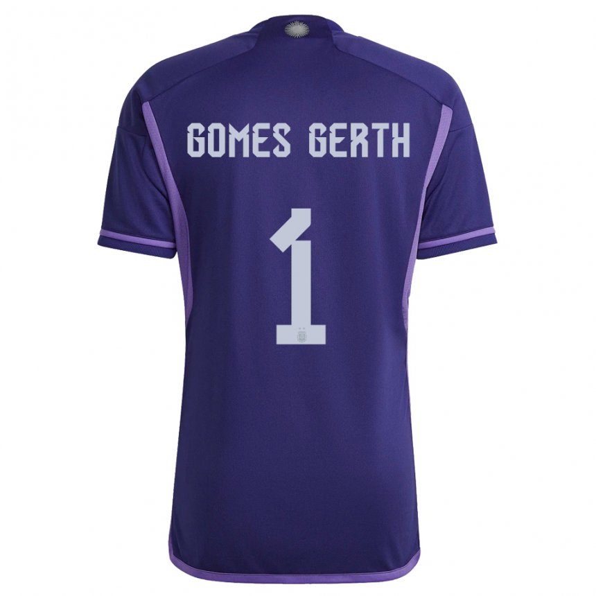 Hombre Camiseta Argentina Federico Gomes Gerth #1 Morado 2ª Equipación 22-24 La Camisa