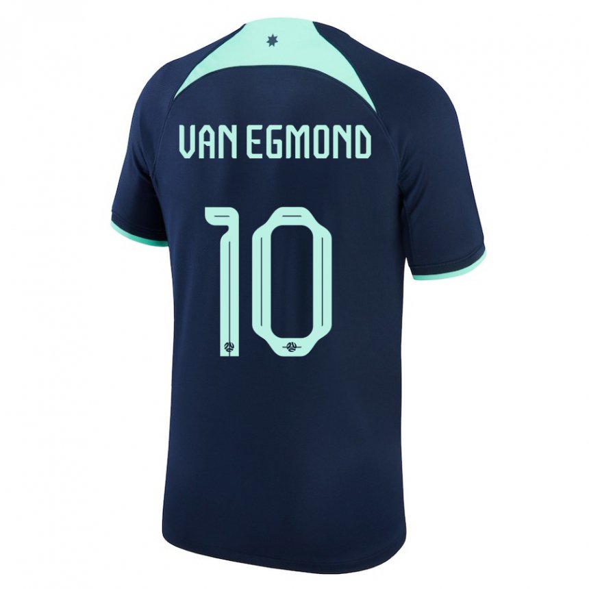 Hombre Camiseta Australia Emily Van Egmond #10 Azul Oscuro 2ª Equipación 22-24 La Camisa