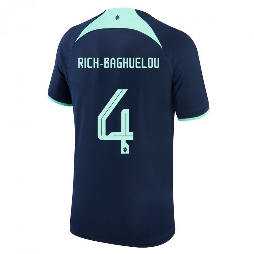Hombre Camiseta Australia Jay Rich Baghuelou #4 Azul Oscuro 2ª Equipación 22-24 La Camisa