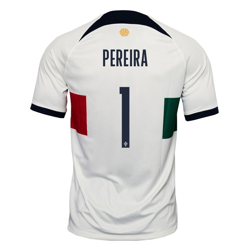 Hombre Camiseta Portugal Ines Pereira #1 Blanco 2ª Equipación 22-24 La Camisa