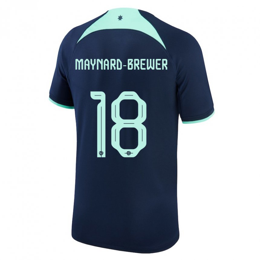Hombre Camiseta Australia Ashley Maynard Brewer #18 Azul Oscuro 2ª Equipación 22-24 La Camisa