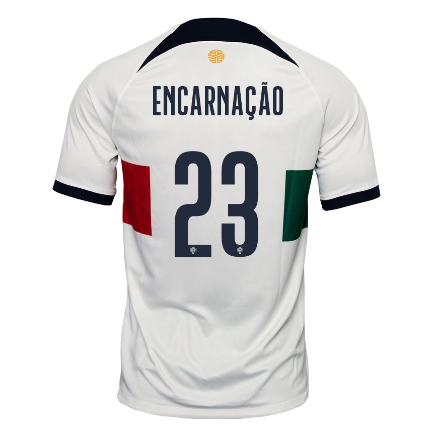 Hombre Camiseta Portugal Telma Encarnacao #23 Blanco 2ª Equipación 22-24 La Camisa