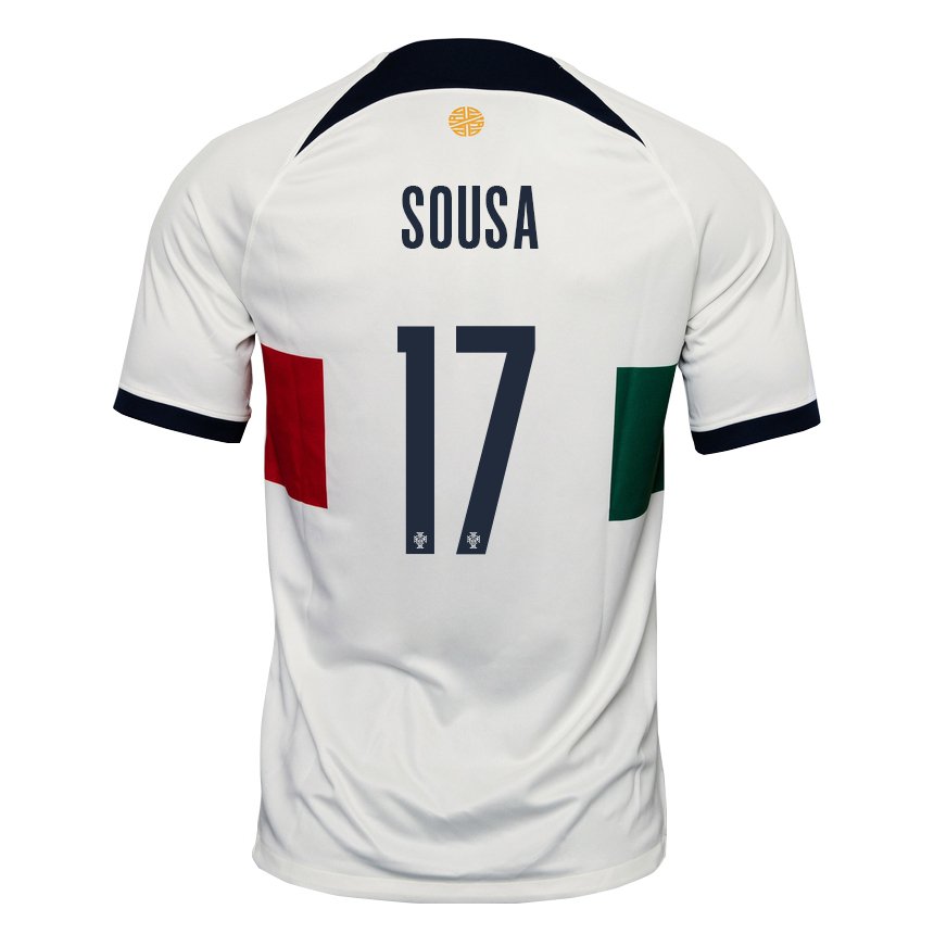 Hombre Camiseta Portugal Vasco Sousa #17 Blanco 2ª Equipación 22-24 La Camisa