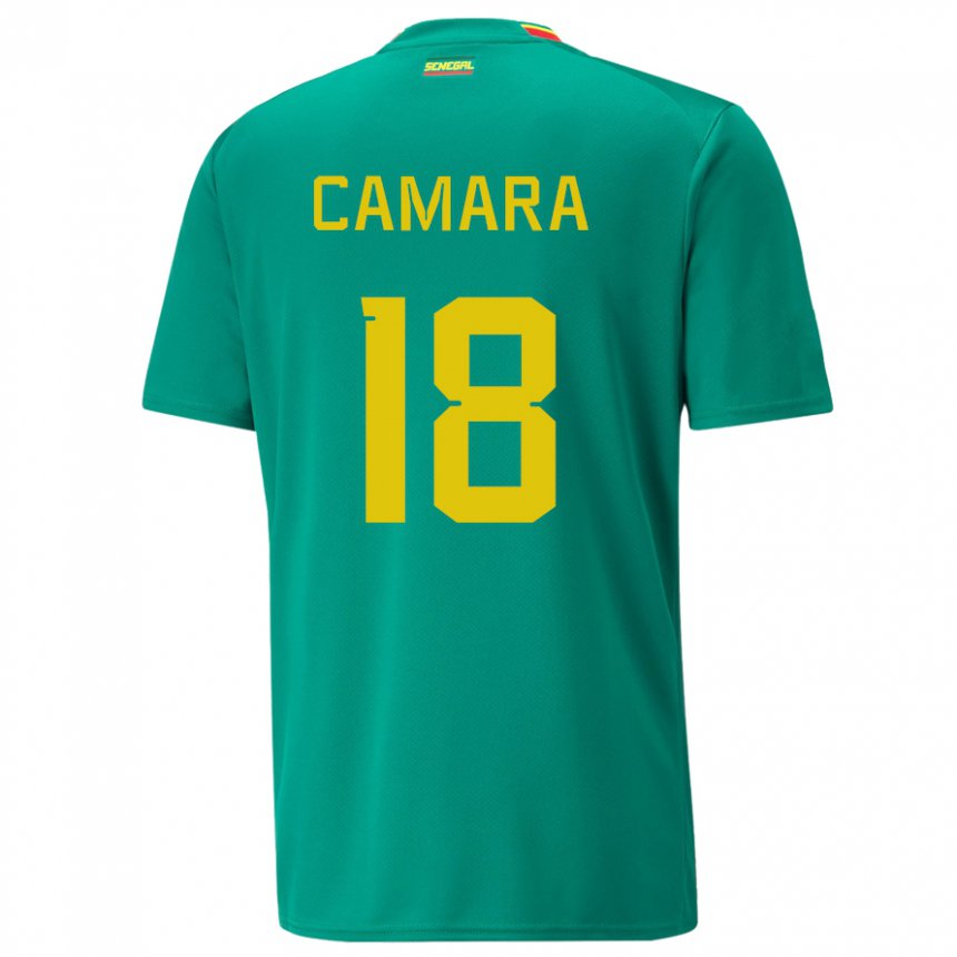 Hombre Camiseta Senegal Meta Camara #18 Verde 2ª Equipación 22-24 La Camisa