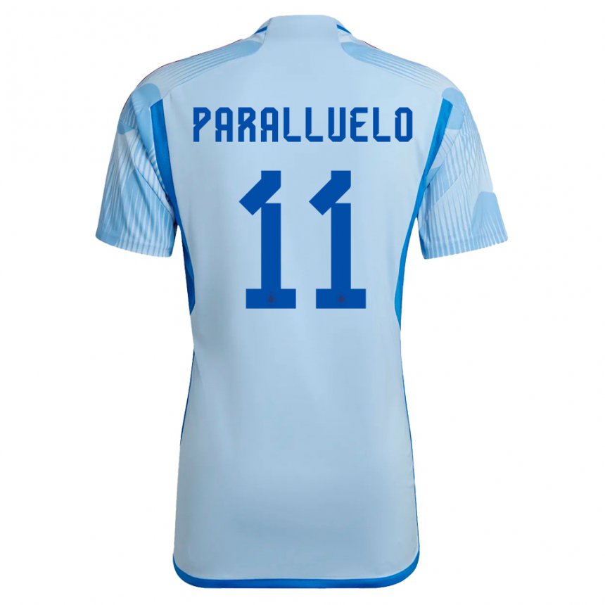 Hombre Camiseta España Salma Paralluelo #11 Cielo Azul 2ª Equipación 22-24 La Camisa