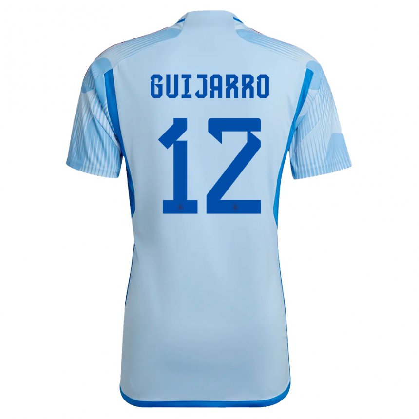 Hombre Camiseta España Patricia Guijarro #12 Cielo Azul 2ª Equipación 22-24 La Camisa