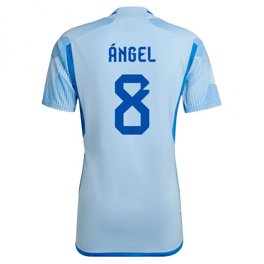 Hombre Camiseta España Manuel Angel #8 Cielo Azul 2ª Equipación 22-24 La Camisa