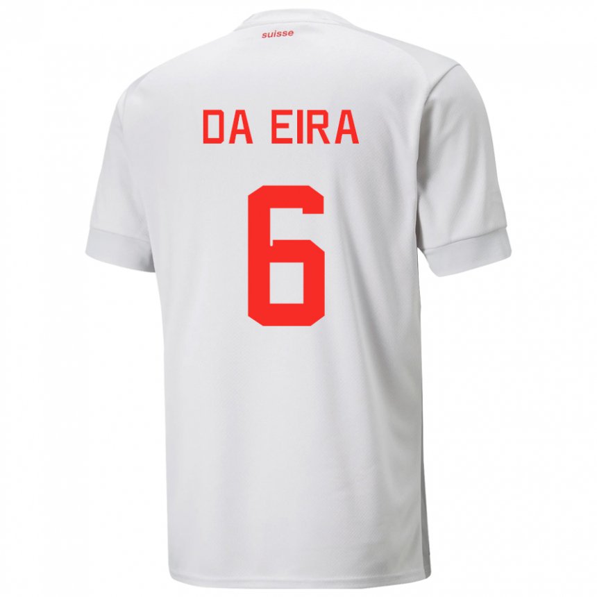Hombre Camiseta Suiza Stefanie Da Eira #6 Blanco 2ª Equipación 22-24 La Camisa