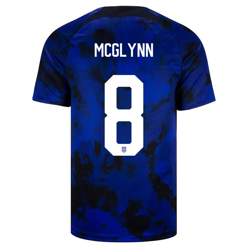 Hombre Camiseta Estados Unidos Jack Mcglynn #8 Azul Real 2ª Equipación 22-24 La Camisa