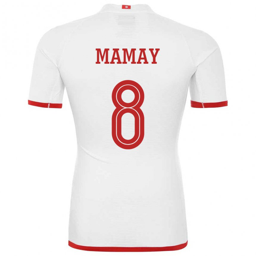Hombre Camiseta Túnez Sabrine Mamay #8 Blanco 2ª Equipación 22-24 La Camisa
