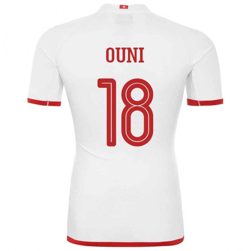 Hombre Camiseta Túnez Samia Ouni #18 Blanco 2ª Equipación 22-24 La Camisa