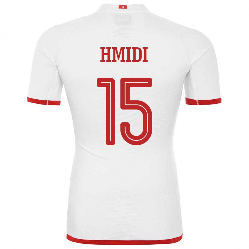 Hombre Camiseta Túnez Makolm Hmidi #15 Blanco 2ª Equipación 22-24 La Camisa