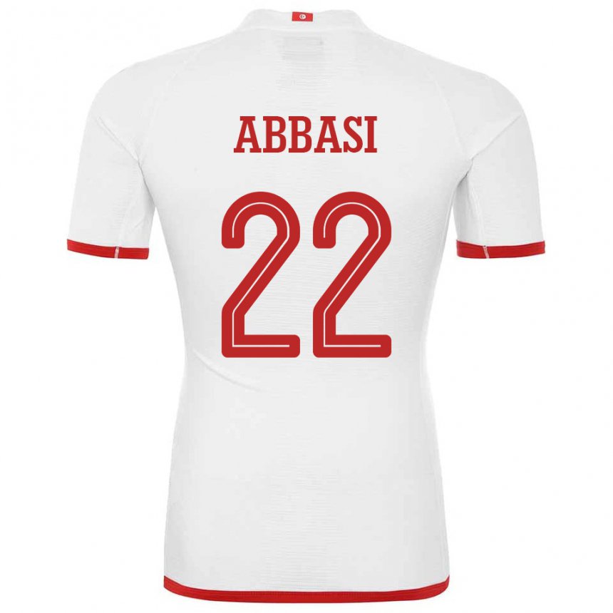 Hombre Camiseta Túnez Bechir Abbasi #22 Blanco 2ª Equipación 22-24 La Camisa