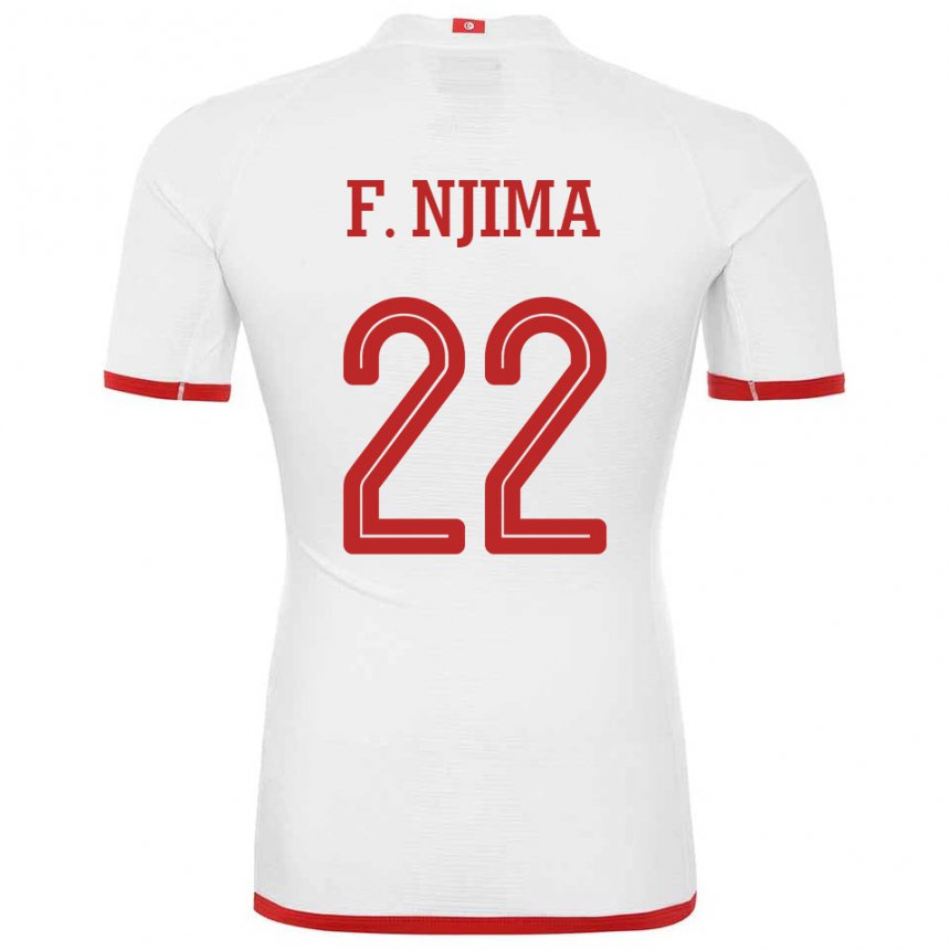 Hombre Camiseta Túnez Firas Ben Njima #22 Blanco 2ª Equipación 22-24 La Camisa