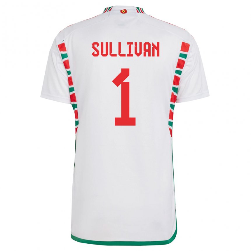 Hombre Camiseta Gales Laura O Sullivan #1 Blanco 2ª Equipación 22-24 La Camisa