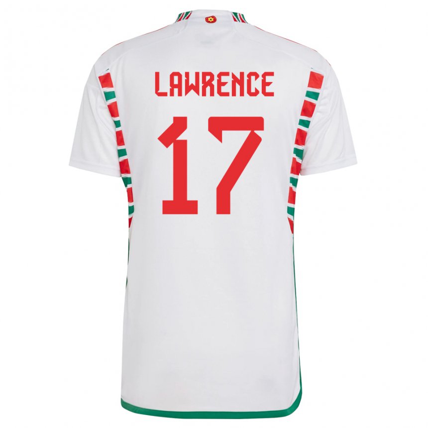 Hombre Camiseta Gales Nadia Lawrence #17 Blanco 2ª Equipación 22-24 La Camisa