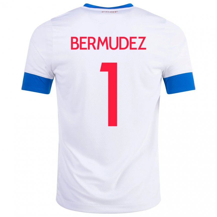 Hombre Camiseta Costa Rica Noelia Bermudez #1 Blanco 2ª Equipación 22-24 La Camisa