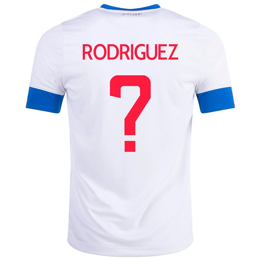 Hombre Camiseta Costa Rica Bradley Rodriguez #0 Blanco 2ª Equipación 22-24 La Camisa