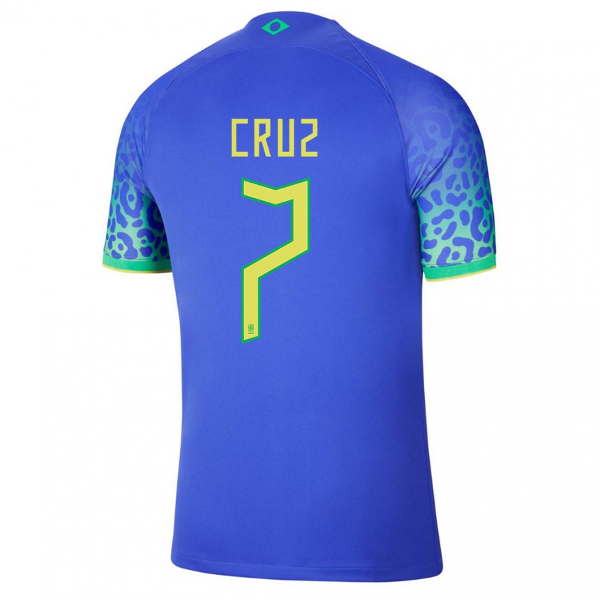 Hombre Camiseta Brasil Joao Cruz #7 Azul 2ª Equipación 22-24 La Camisa