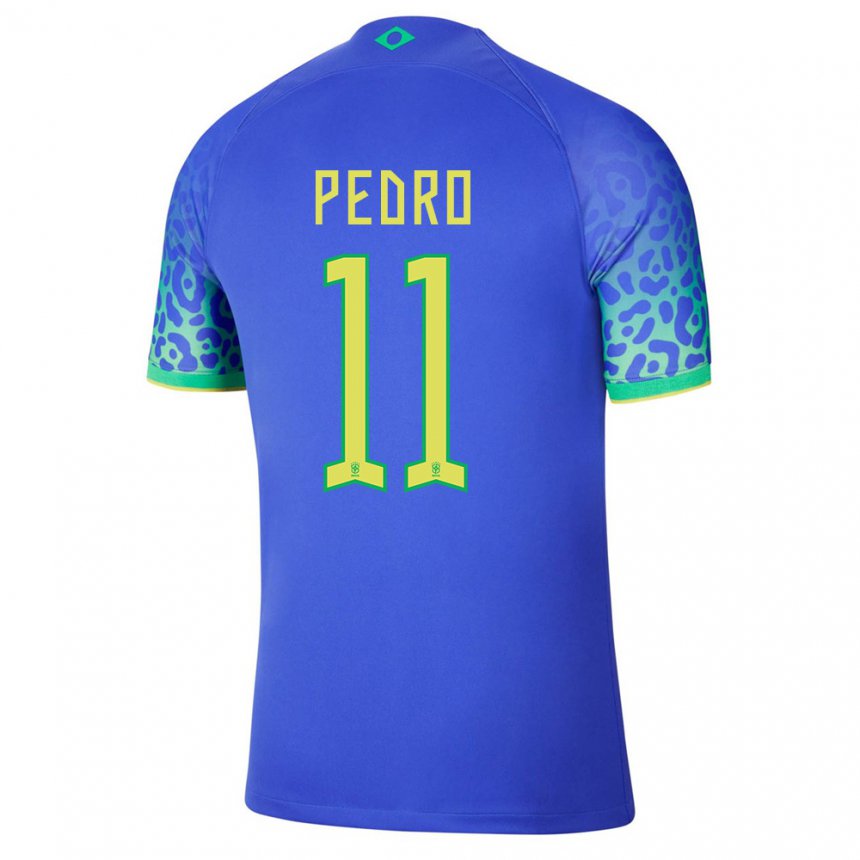 Hombre Camiseta Brasil Pedro #11 Azul 2ª Equipación 22-24 La Camisa