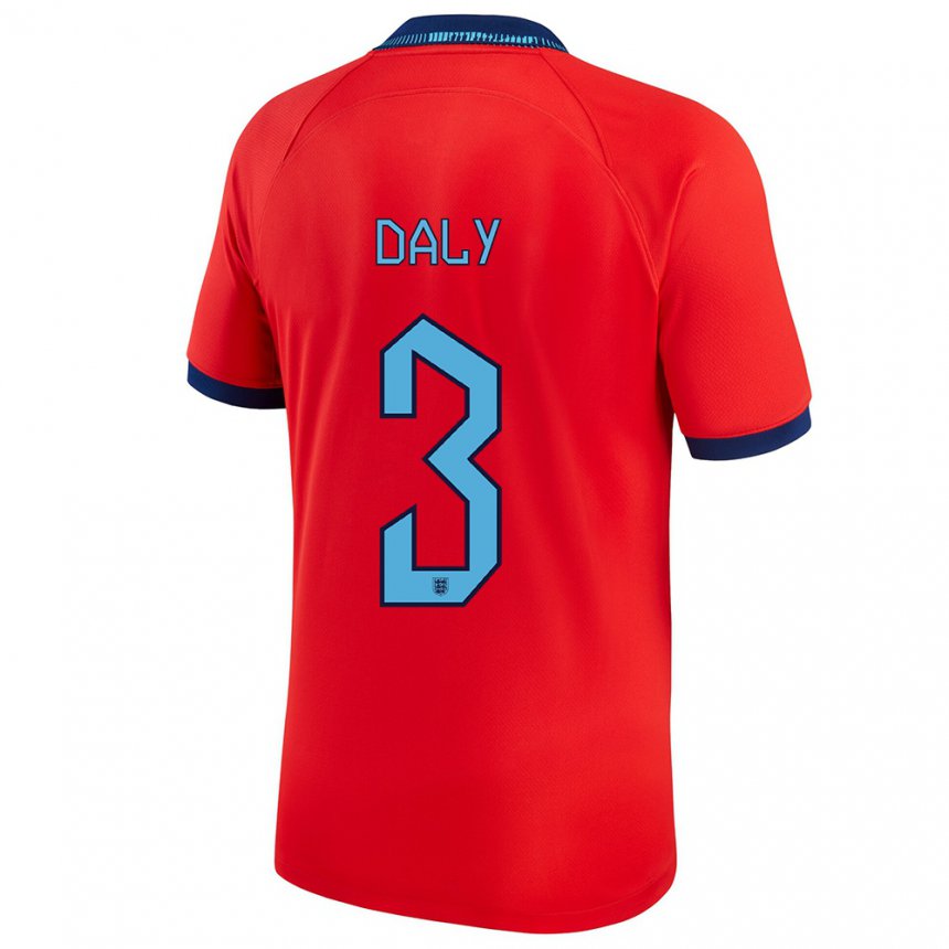 Hombre Camiseta Inglaterra Rachel Daly #3 Rojo 2ª Equipación 22-24 La Camisa