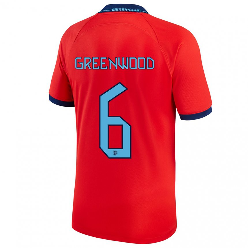 Hombre Camiseta Inglaterra Alex Greenwood #6 Rojo 2ª Equipación 22-24 La Camisa