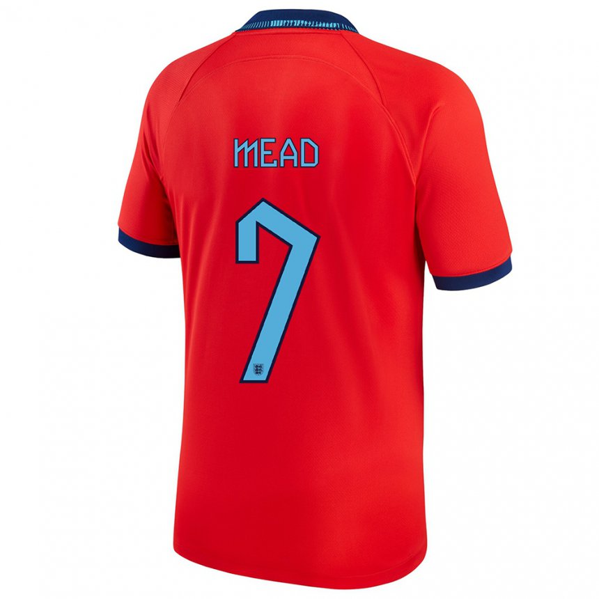 Hombre Camiseta Inglaterra Beth Mead #7 Rojo 2ª Equipación 22-24 La Camisa