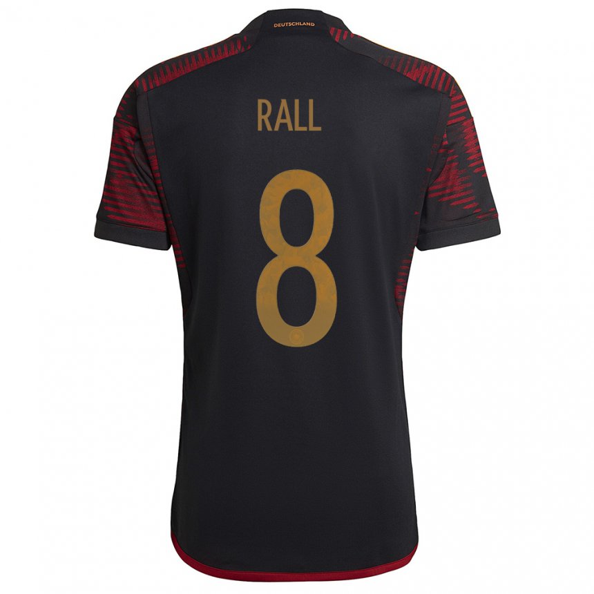 Hombre Camiseta Alemania Maximiliane Rall #8 Granate Negro 2ª Equipación 22-24 La Camisa