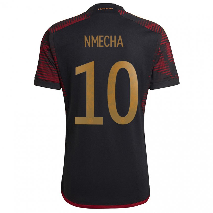 Hombre Camiseta Alemania Felix Nmecha #10 Granate Negro 2ª Equipación 22-24 La Camisa
