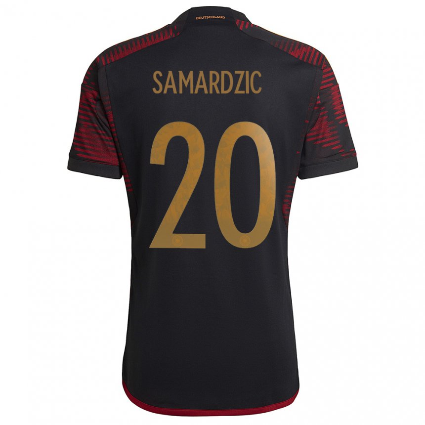 Hombre Camiseta Alemania Lazar Samardzic #20 Granate Negro 2ª Equipación 22-24 La Camisa