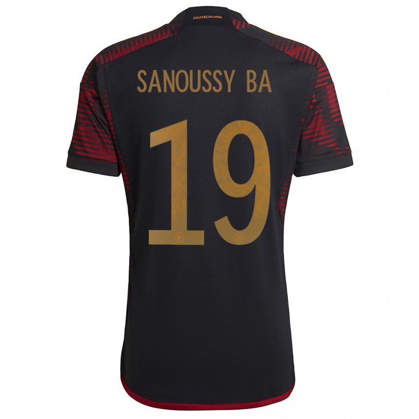 Hombre Camiseta Alemania Sanoussy Ba #19 Granate Negro 2ª Equipación 22-24 La Camisa