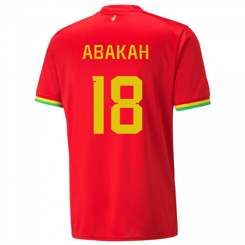 Hombre Camiseta Ghana Philomena Abakah #18 Rojo 2ª Equipación 22-24 La Camisa