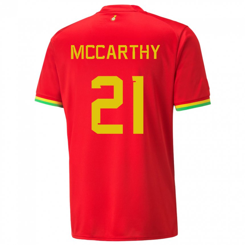 Hombre Camiseta Ghana Kerrie Mccarthy #21 Rojo 2ª Equipación 22-24 La Camisa
