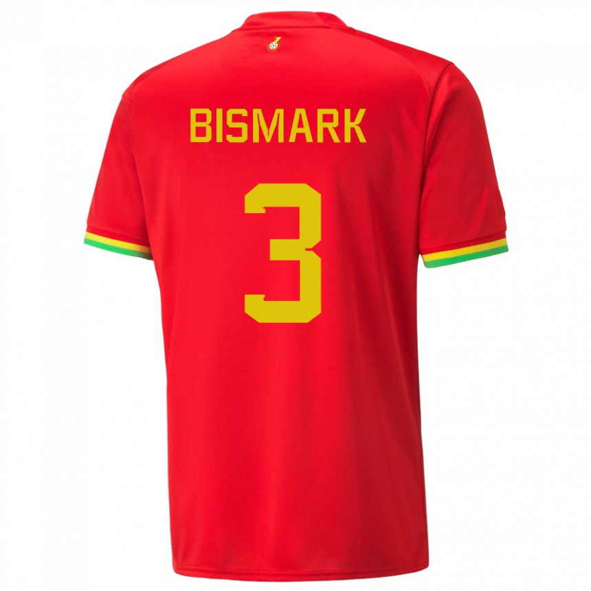 Hombre Camiseta Ghana Anim Bismark #3 Rojo 2ª Equipación 22-24 La Camisa