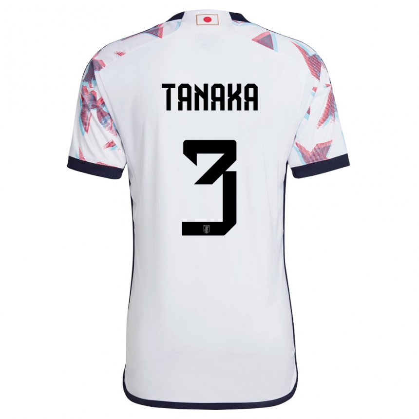 Hombre Camiseta Japón Hayato Tanaka #3 Blanco 2ª Equipación 22-24 La Camisa
