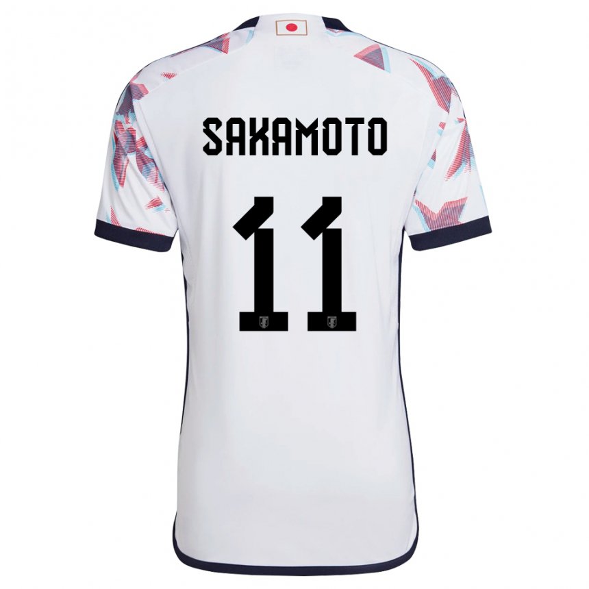 Hombre Camiseta Japón Isa Sakamoto #11 Blanco 2ª Equipación 22-24 La Camisa