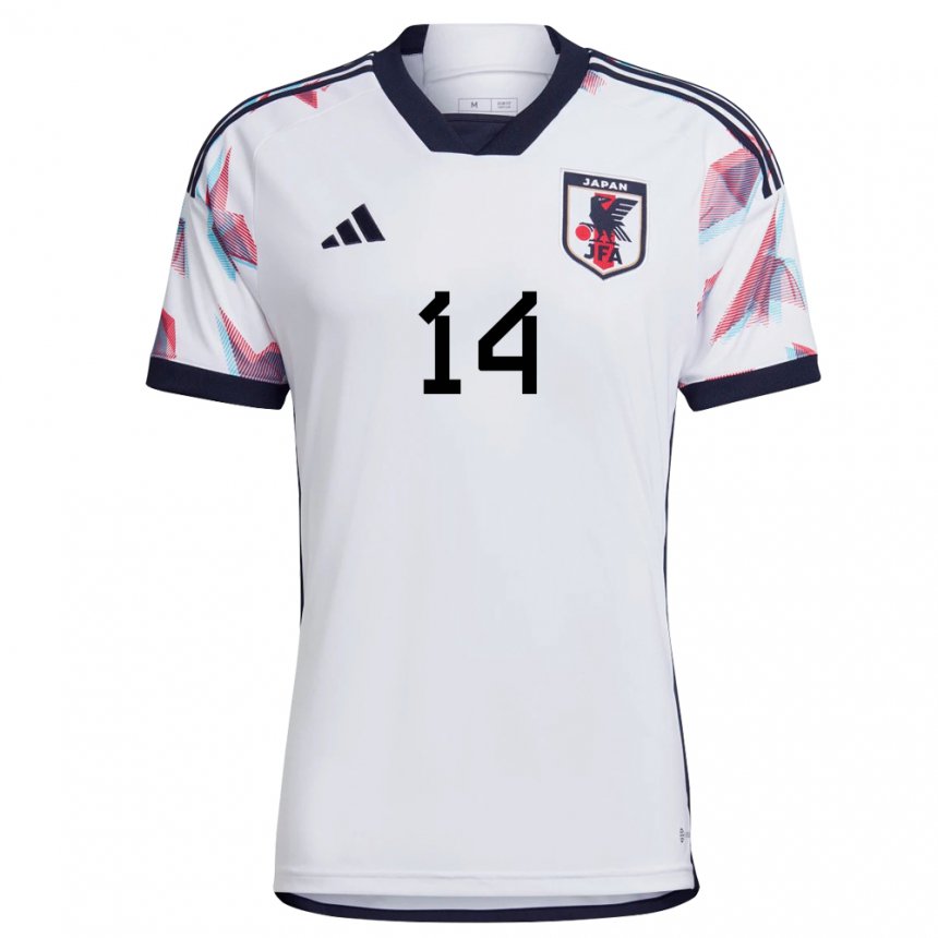 Hombre Camiseta Japón Takatora Einaga #14 Blanco 2ª Equipación 22-24 La Camisa