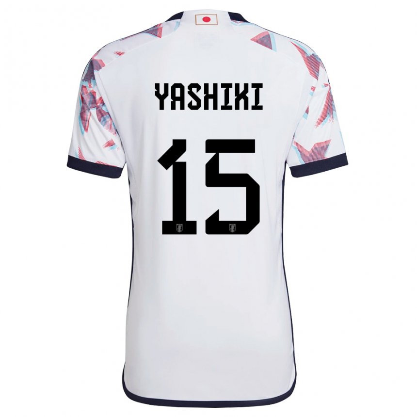 Hombre Camiseta Japón Yusei Yashiki #15 Blanco 2ª Equipación 22-24 La Camisa
